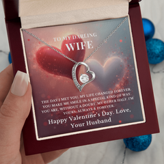 To My Darling Wife – Heart Necklace – Romantic Valentine's Day Gift From Husband
