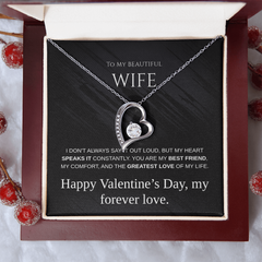 To My Beautiful Wife – Forever Love Necklace – Valentine's Day Gift From Husband”