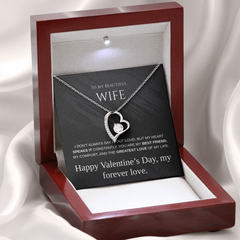 To My Beautiful Wife – Forever Love Necklace – Valentine's Day Gift From Husband”