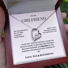 To My Girlfriend – Forever Love Necklace – Romantic Gift From Boyfriend