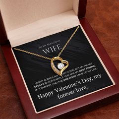 To My Beautiful Wife – Forever Love Necklace – Valentine's Day Gift From Husband”