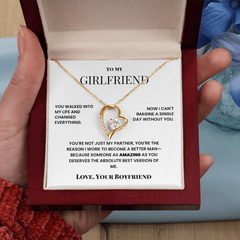 To My Girlfriend – Forever Love Necklace – Romantic Gift From Boyfriend