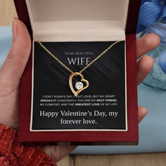 To My Beautiful Wife – Forever Love Necklace – Valentine's Day Gift From Husband”