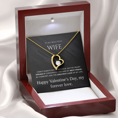 To My Beautiful Wife – Forever Love Necklace – Valentine's Day Gift From Husband”