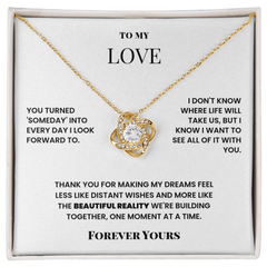 To My Love – Eternal Knot Necklace – Romantic Gift for Girlfriend