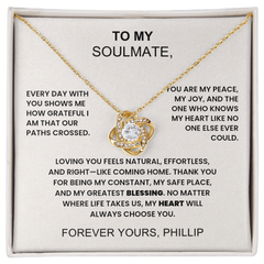 Love Knot Necklace for My Soulmate – Valentine's Day Gift from Him