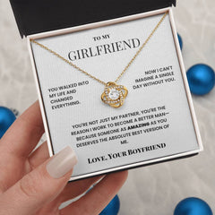 To My Girlfriend – Love Knot Necklace – Romantic Gift From Boyfriend