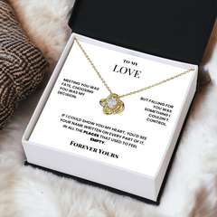 To My Love – Eternal Knot Necklace – Fate Brought Us Together