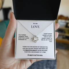 To My Love – Eternal Knot Necklace – Romantic Gift for Girlfriend