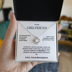 To My Girlfriend – Love Knot Necklace – Romantic Gift From Boyfriend