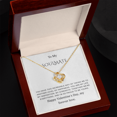 To My Soulmate – Eternal Knot Necklace – Romantic Valentine's Day Gift