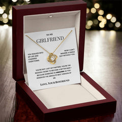 To My Girlfriend – Love Knot Necklace – Romantic Gift From Boyfriend