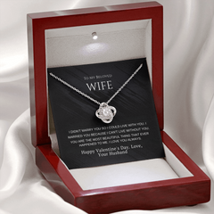 To My Beloved Wife – Eternal Knot Necklace – Romantic Valentine's Day Gift From Husband