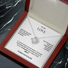 To My Love – Eternal Knot Necklace – Fate Brought Us Together