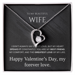 To My Beautiful Wife – Forever Love Necklace – Valentine's Day Gift From Husband”