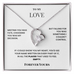 To My Love – Forever Love Necklace – Fate & Forever Romantic Gift