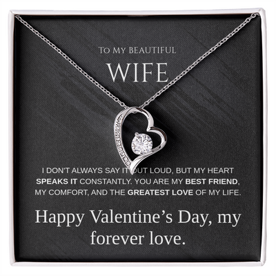 To My Beautiful Wife – Forever Love Necklace – Valentine's Day Gift From Husband”