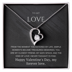 To My Girlfriend – Forever Love Necklace – Romantic Valentine's Day Gift