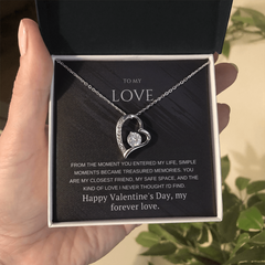 To My Girlfriend – Forever Love Necklace – Romantic Valentine's Day Gift
