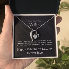To My Beautiful Wife – Forever Love Necklace – Valentine's Day Gift From Husband”