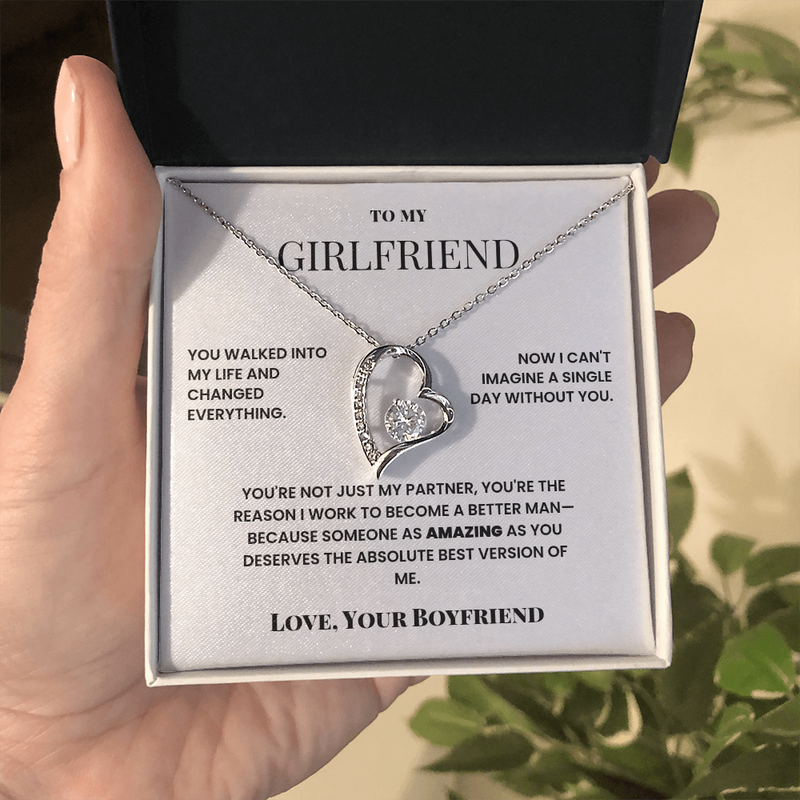 To My Girlfriend – Forever Love Necklace – Romantic Gift From Boyfriend