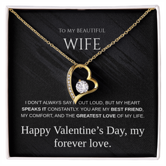 To My Beautiful Wife – Forever Love Necklace – Valentine's Day Gift From Husband”
