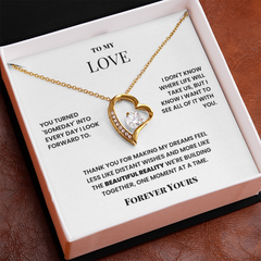 To My Love – Forever Love Necklace – Romantic Gift for Girlfriend