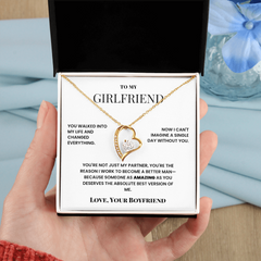 To My Girlfriend – Forever Love Necklace – Romantic Gift From Boyfriend